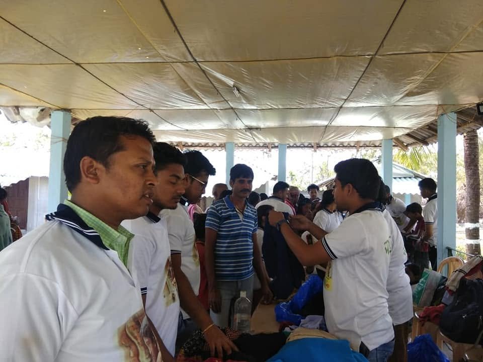 Gosaba Bali Dwip Widow Village Cloth Distribution, 2019, photo 3