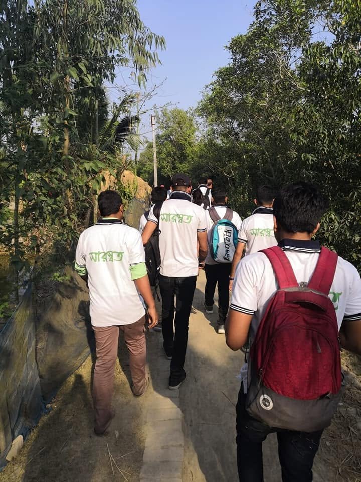 Gosaba Bali Dwip Widow Village Cloth Distribution, 2019, photo 2