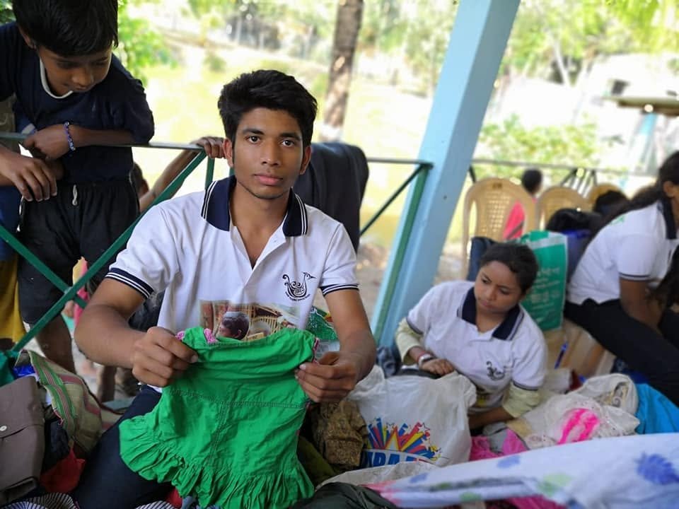 Gosaba Bali Dwip Widow Village Cloth Distribution, 2019, photo 6