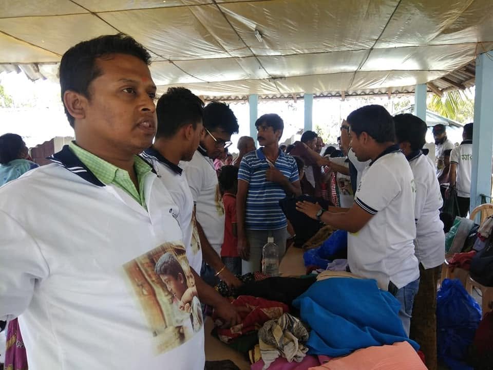 Gosaba Bali Dwip Widow Village Cloth Distribution, 2019, photo 4