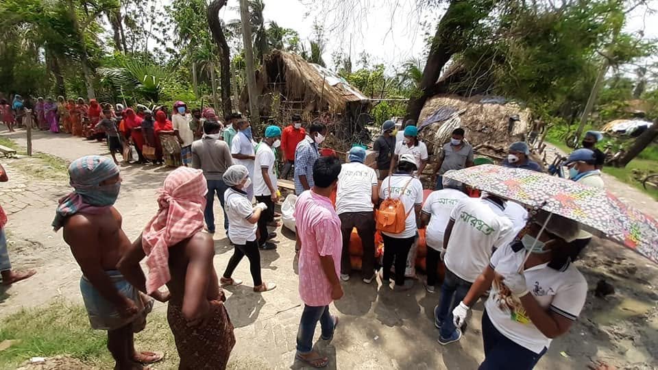 Distribution At Nandakumarpur After Flood, 2020, photo 11